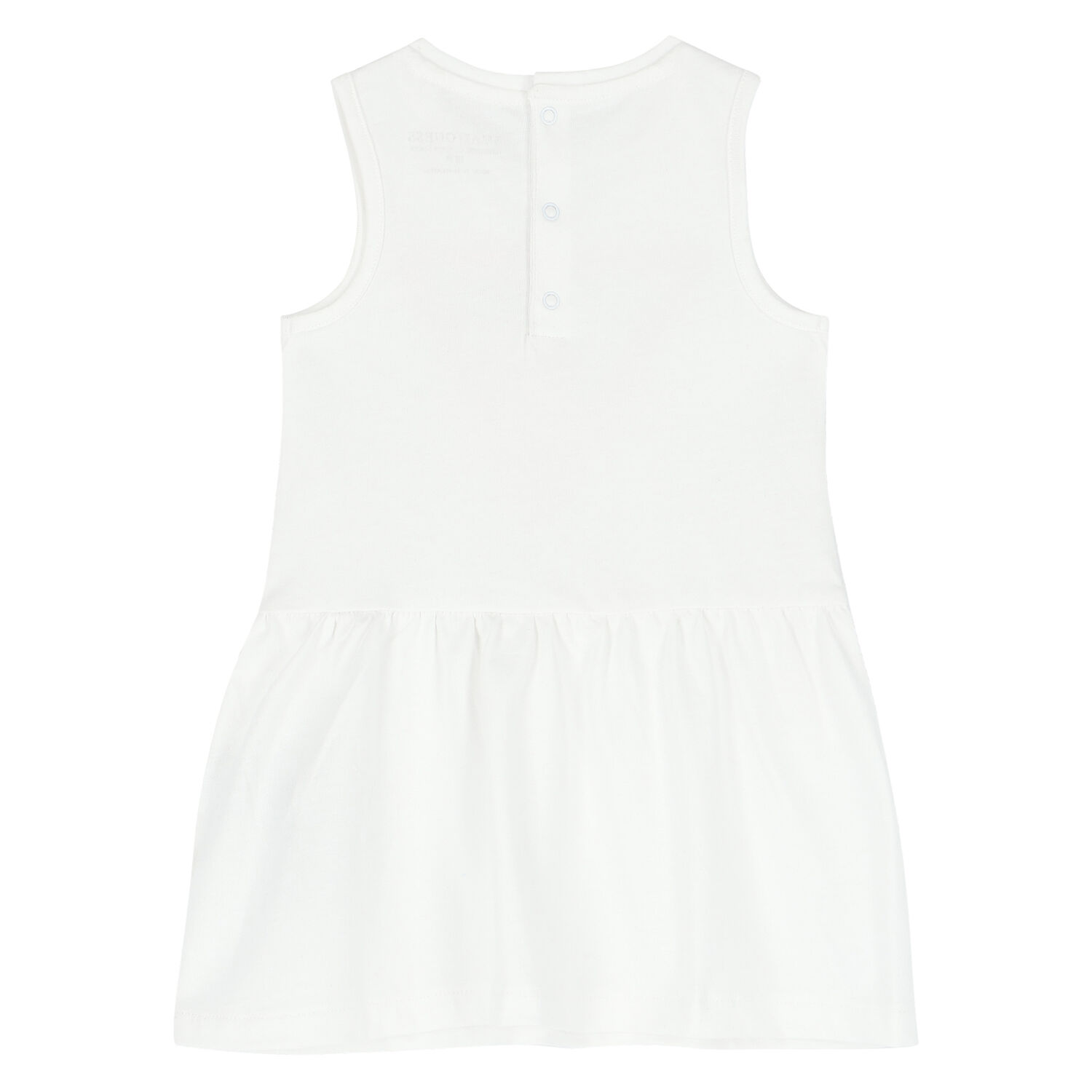 طقم فستان بنات بالشعار باللون الازرق, 3, hi-res