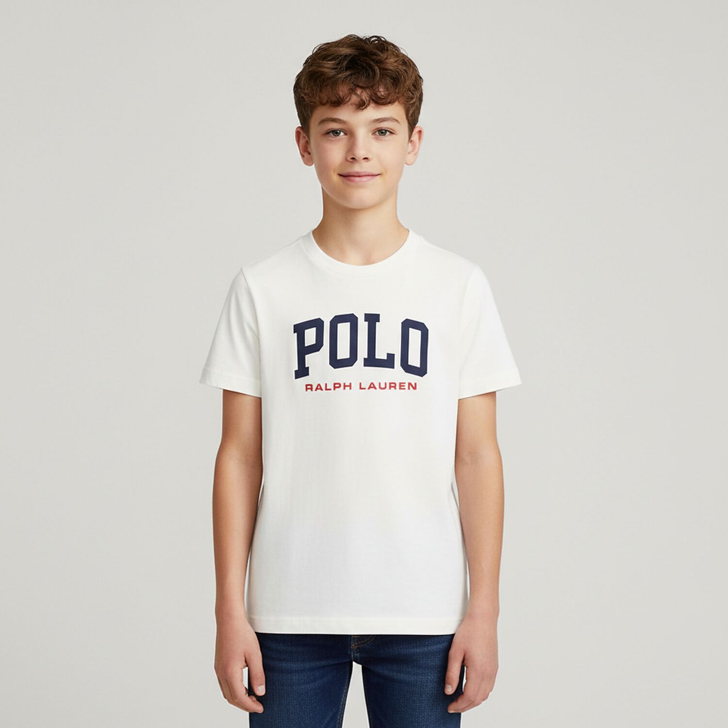 Boys White Logo T-Shirt, 1, hi-res