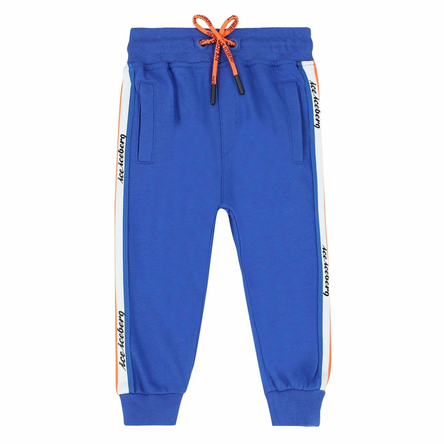 Younger Boys Blue Logo Joggers, 1, hi-res image number null
