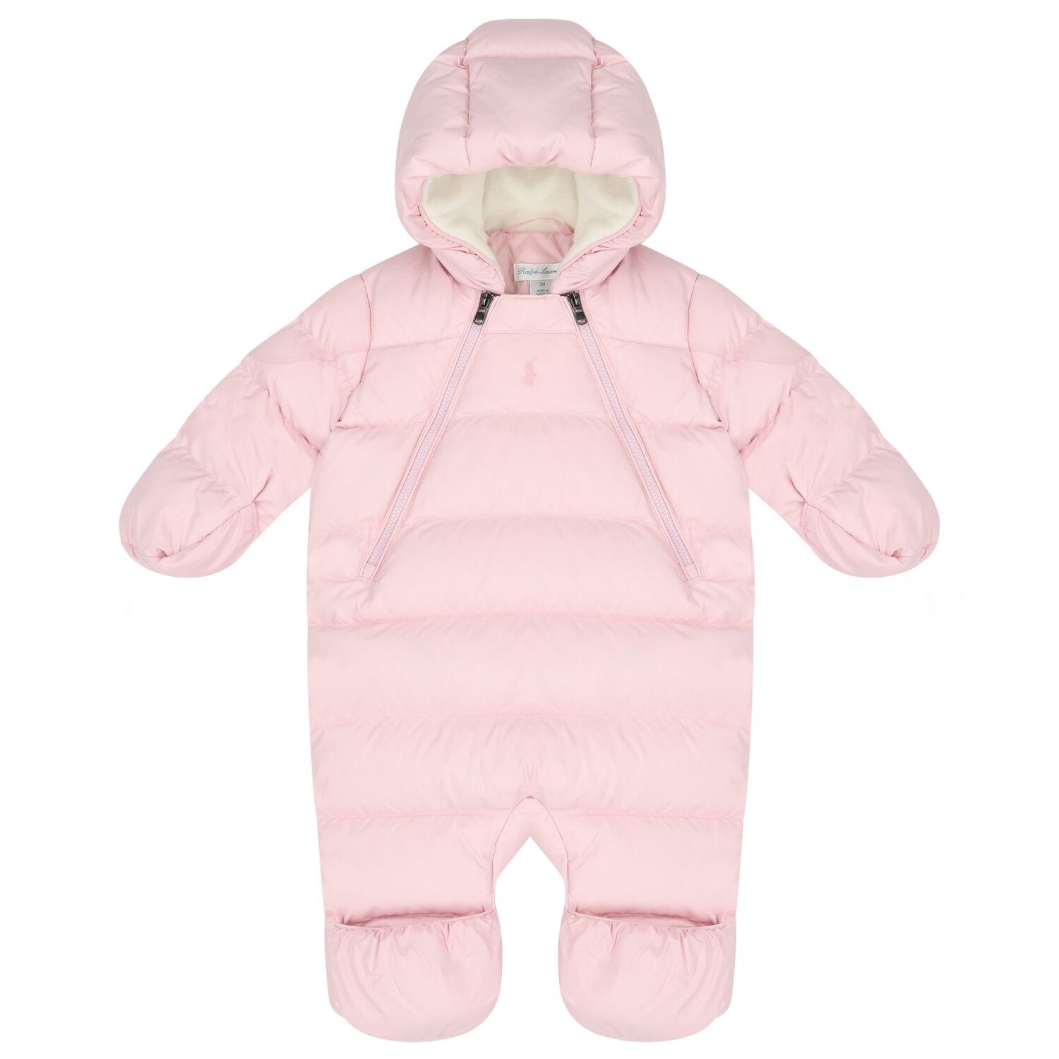Baby Girls Pink Logo Snowsuit, 2, hi-res image number null