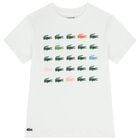 تيشيرت للأولاد بالشعار باللون الابيض, 1, hi-res