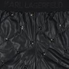 Girls Black Quilted Faux Leather Shorts, 1, hi-res