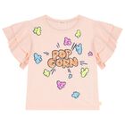 تيشيرت بالترتر باللون الوردي للبنات, 1, hi-res