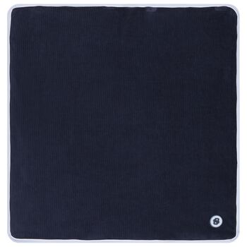 BOSS Baby Boys Navy Blue Logo Blanket, 1 Baby Boys Navy Blue Logo Blanket