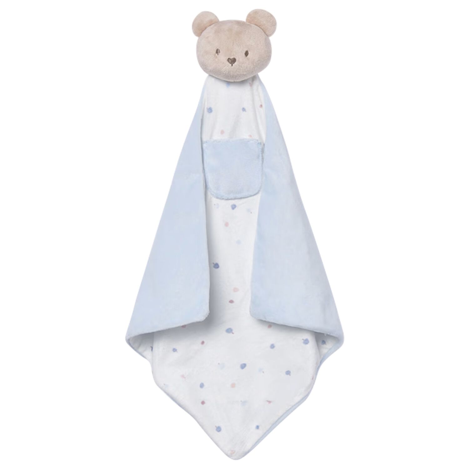Baby Boys Beige & Blue Doudou Comforter, 2, hi-res