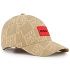 Boys Beige Logo Cap, 1, hi-res