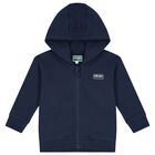 Younger Boys Navy Blue Logo Tracksuit, 1, hi-res