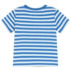 طقم أولاد شورت بولو باللون الأبيض والأزرق, 1, hi-res