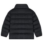 Boys Black Logo Padded Jacket, 1, hi-res