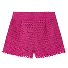 Girls Pink Lace Shorts, 1, hi-res