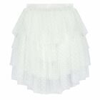 Girls White Tulle Skirt, 2, hi-res