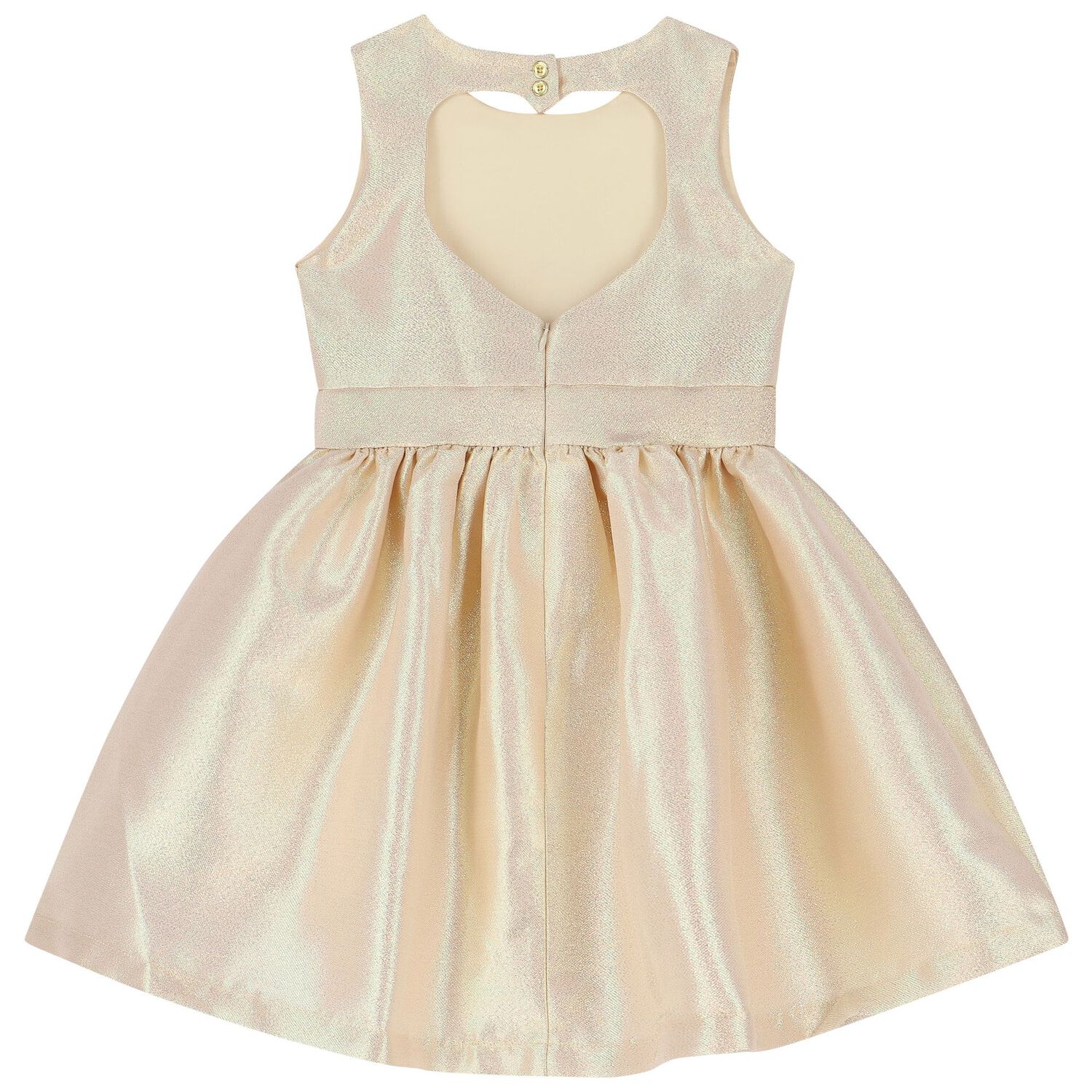 Girls Gold Glitter Dress, 2, hi-res