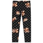 طقم ليجينز للبنات بطبعه تيدى بير باللون الاسود والعاجى , 1, hi-res