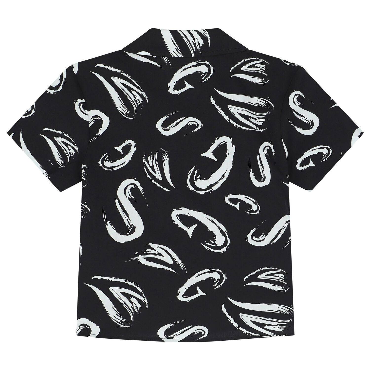 Boys Black Logo Shirt, 2, hi-res