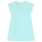 Girls Aqua Heart Logo Dress, 1, hi-res
