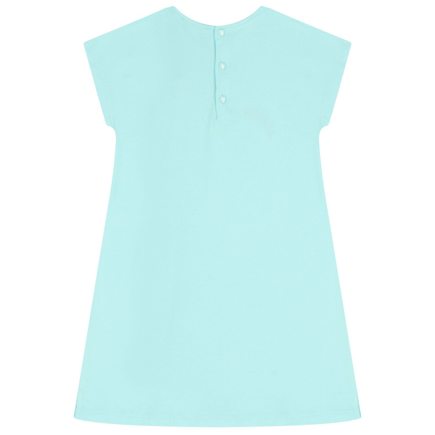 Girls Aqua Heart Logo Dress, 1, hi-res