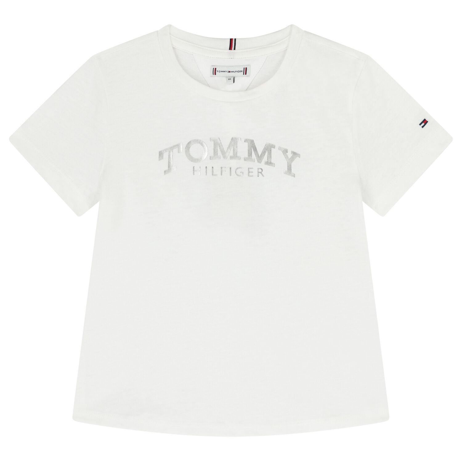 تيشيرت بنات بالشعار باللون الابيض , 3, hi-res