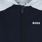 توب اولاد هودى بسحاب باللون الازرق والابيض والكحلى , 3, hi-res