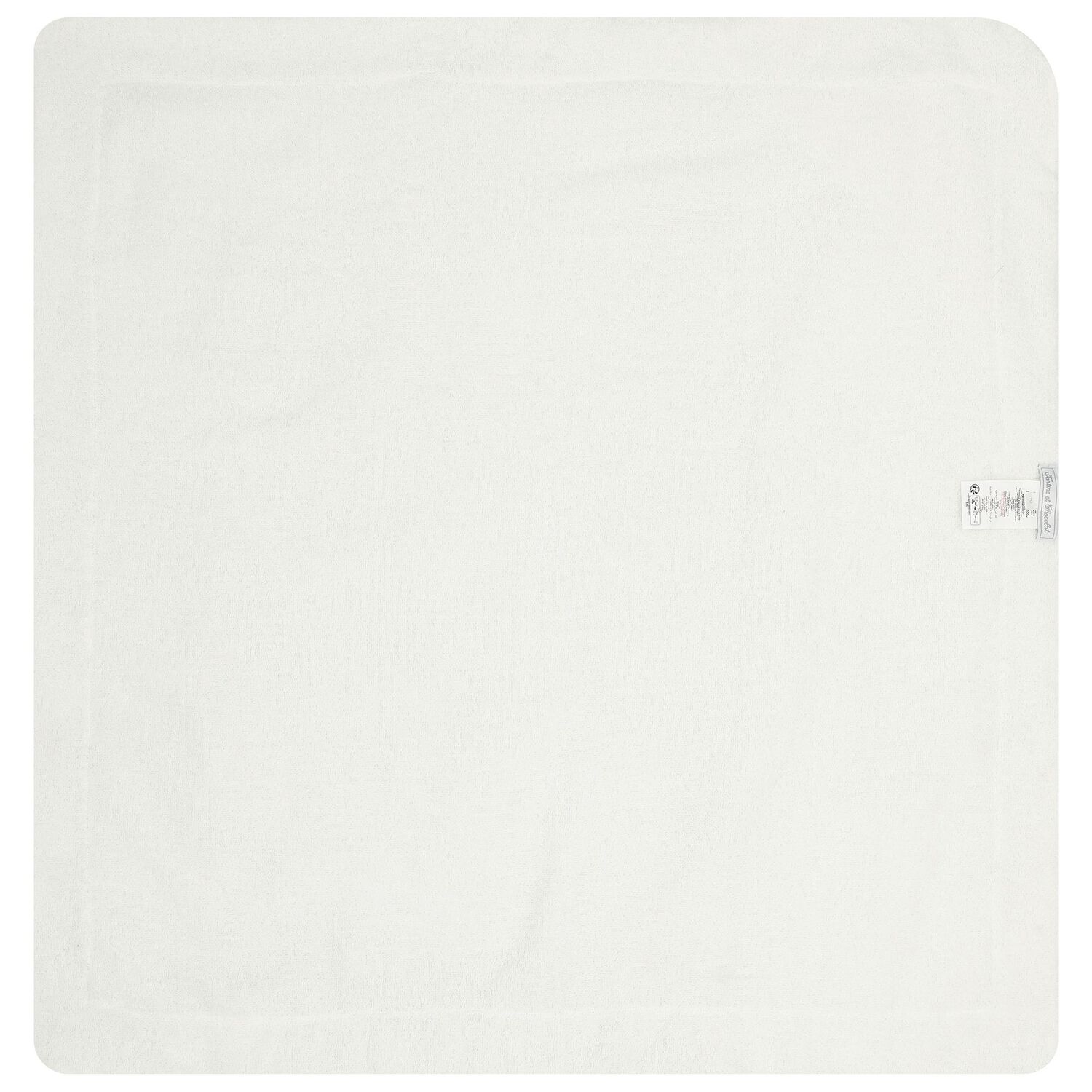 Ivory & Navy Blue Toile De Jouy Hooded Towel, 1, hi-res