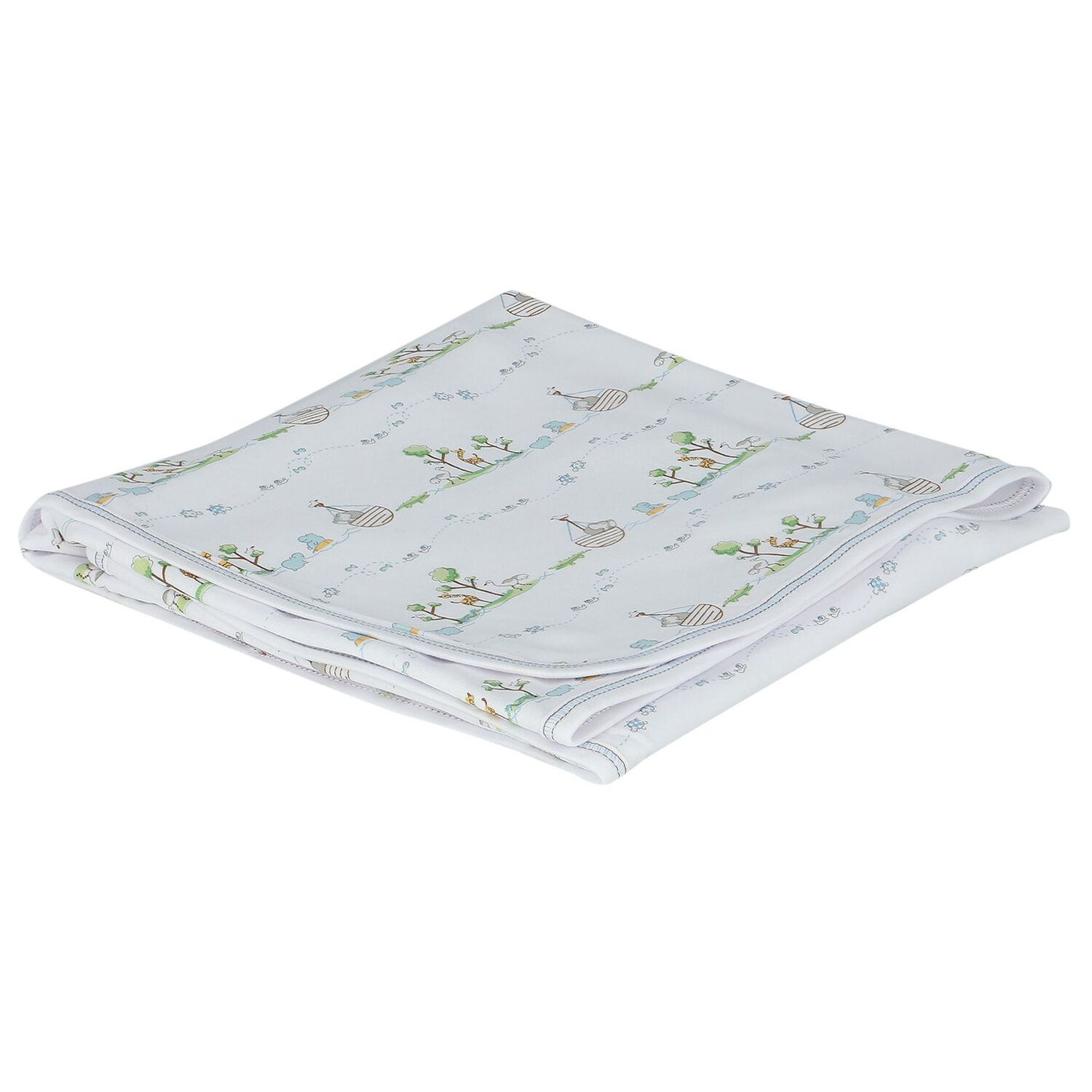 Baby Boys White Animals Blanket, 1, hi-res