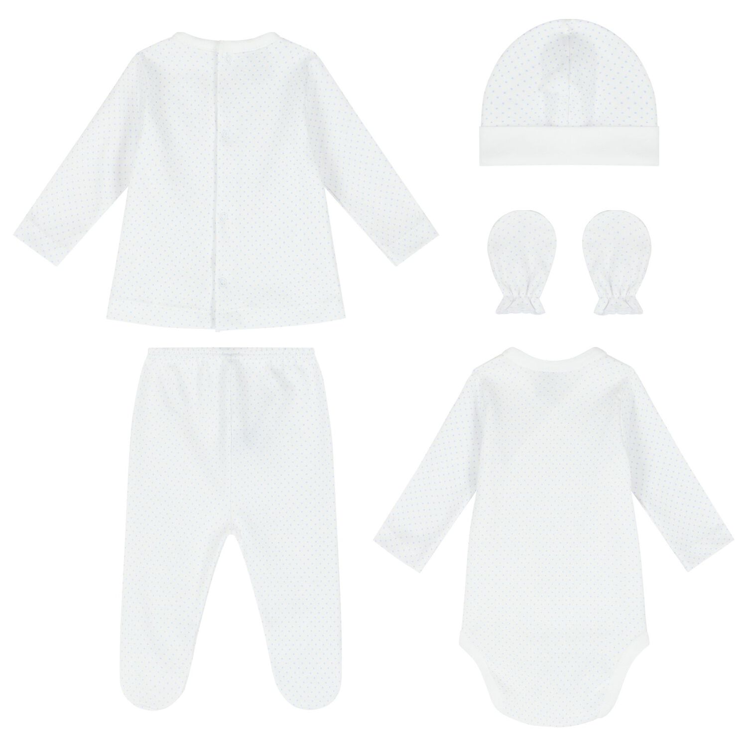 طقم هدايا منقط باللون الأبيض والأزرق, 3, hi-res image number null