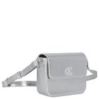Girls Silver Leather Handbag, 1, hi-res