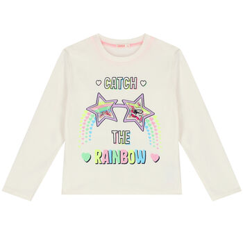 Girls Ivory Long Sleeve Top