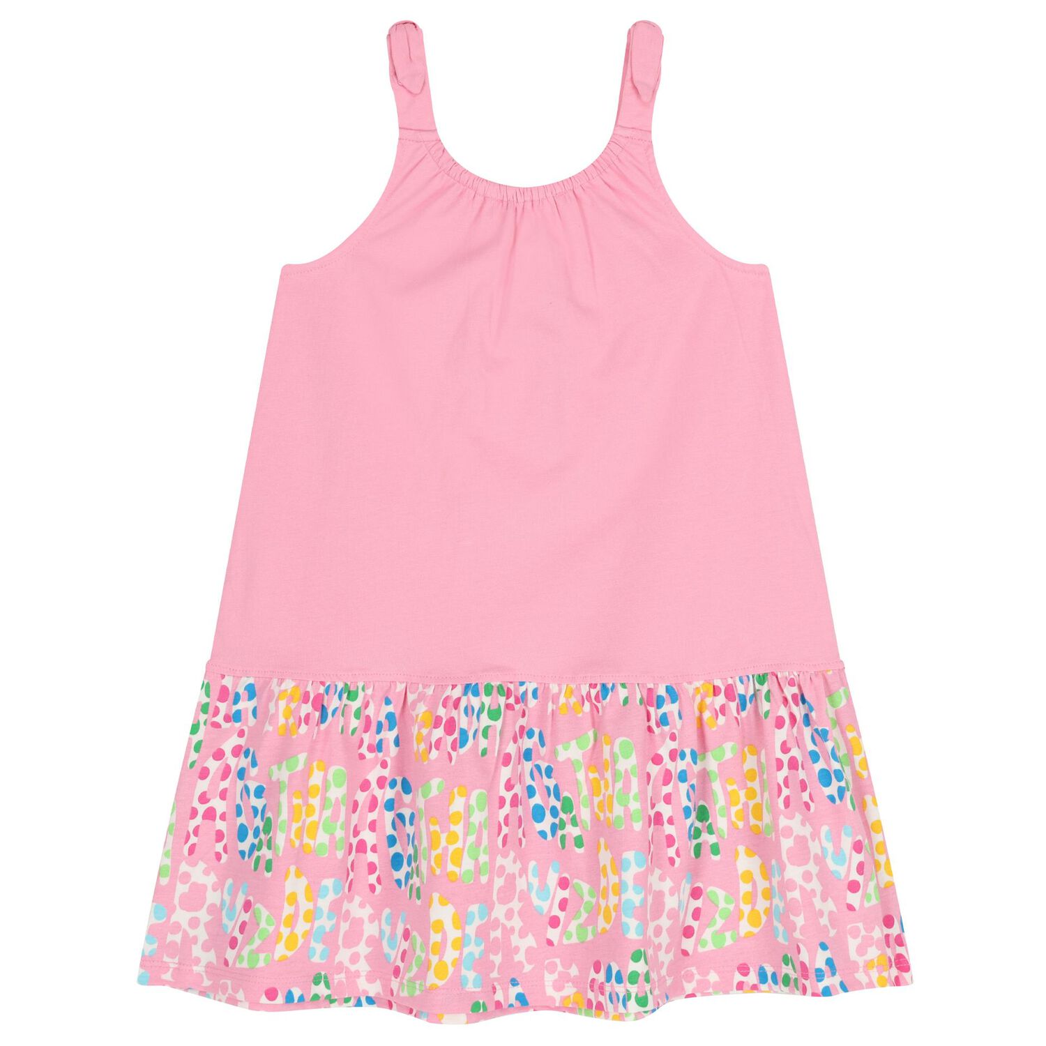 Girls Pink Logo Dress, 1, hi-res