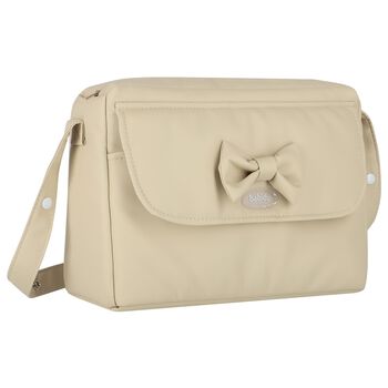 Beige Bow Baby Changing Bag