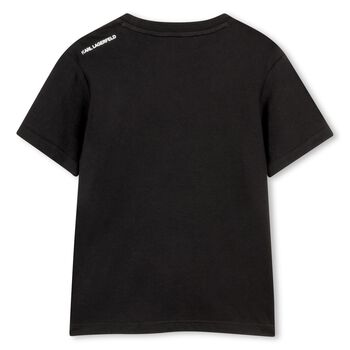 تيشيرت للأولاد بالشعار باللون الأسود