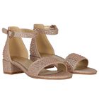 Girls Rose Gold Embellished Sandals, 1, hi-res