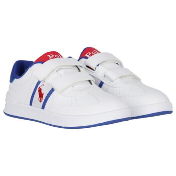 Boys White Logo Trainers