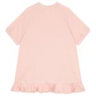 فستان بنات باللون وردي بشعار العلامة, 1, hi-res