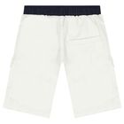 Boys White Logo Shorts , 1, hi-res