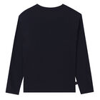 توب بأكمام طويلة باللون الكحلي للأولاد, 1, hi-res