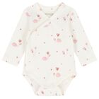 Baby Girls Ivory & Pink Balloon Bodysuits ( 2-Pack ), 2, hi-res