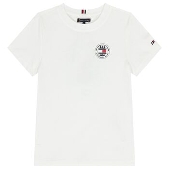 Boys White Logo T-Shirt