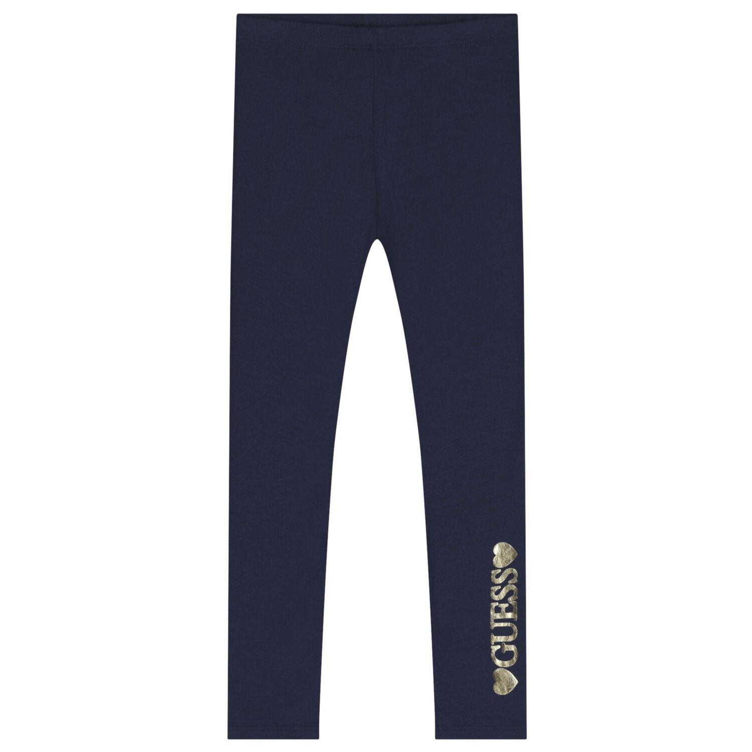 Girls Navy Blue Logo Leggings, 2, hi-res