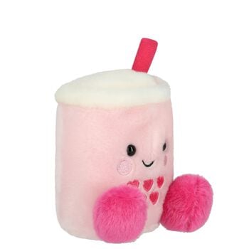Baby Girls Pink & White Palm Pals Tangy Heart Boba Soft Toy ( 14CM )