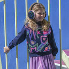 Girls Navy Blue Sequins Sweatshirt, 1, hi-res