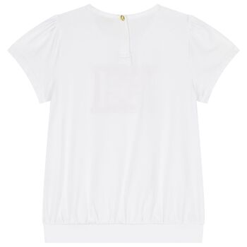 Girls White Logo T-Shirt