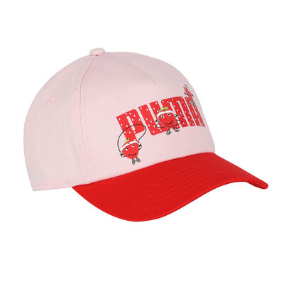 Girls Red & Pink Logo Cap