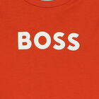 Younger Boys Orange Logo T-Shirt, 3, hi-res
