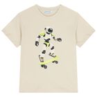 طقم شورت اولاد باللون الرمادى والاخضر والبيج , 2, hi-res