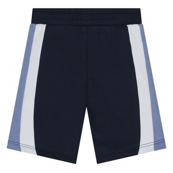 Younger Boys Navy Blue Striped Shorts