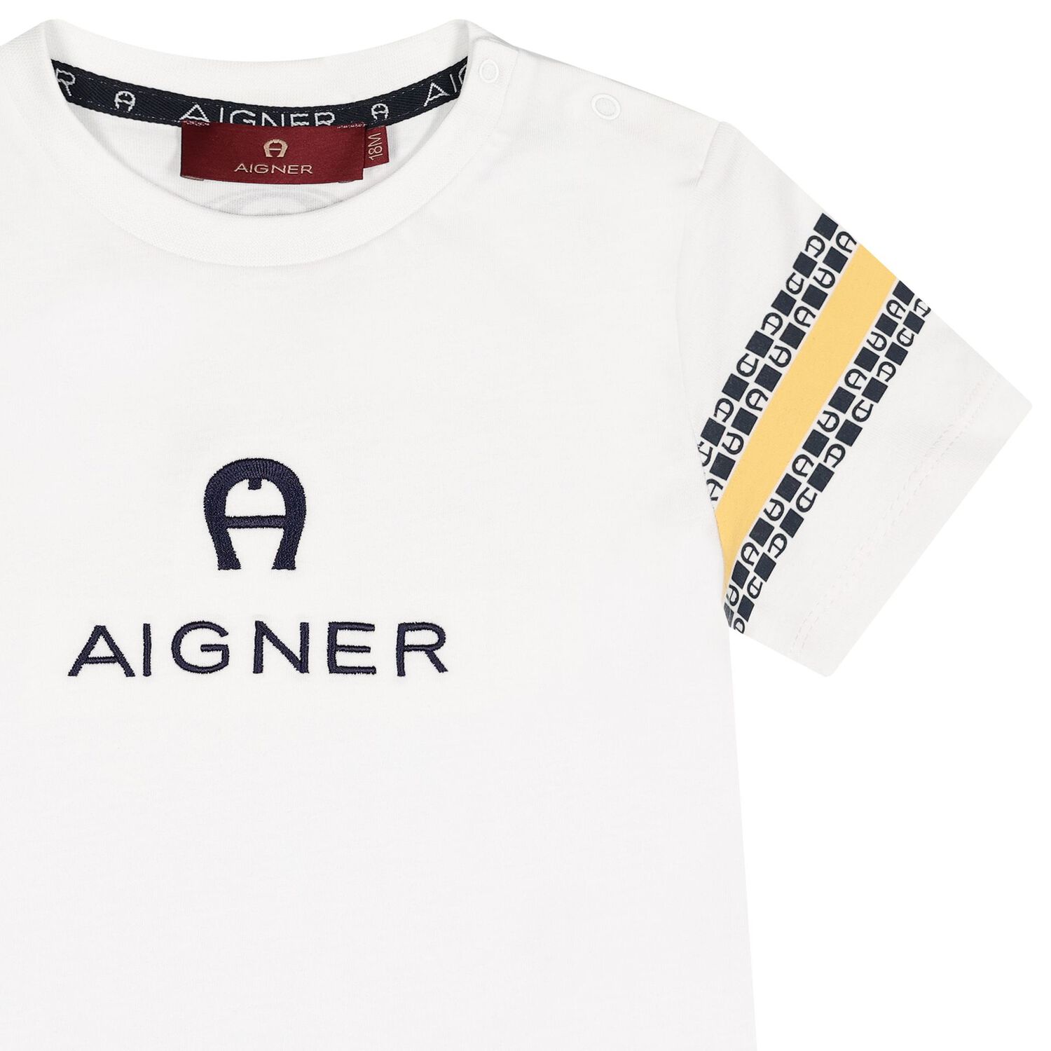 Younger Boys White Logo T-Shirt, 1, hi-res