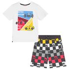Boys White & Grey Hot Wheels Shorts Set, 1, hi-res