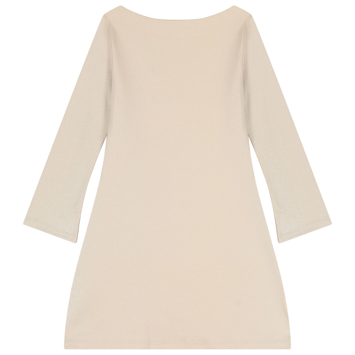 فستان بنات بالشعار باللون الذهبي , 1, hi-res