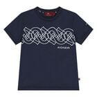 Younger Boys Navy Blue Logo T-Shirt, 2, hi-res