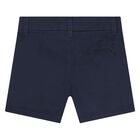 Younger Boys Navy Blue Chino Shorts, 3, hi-res